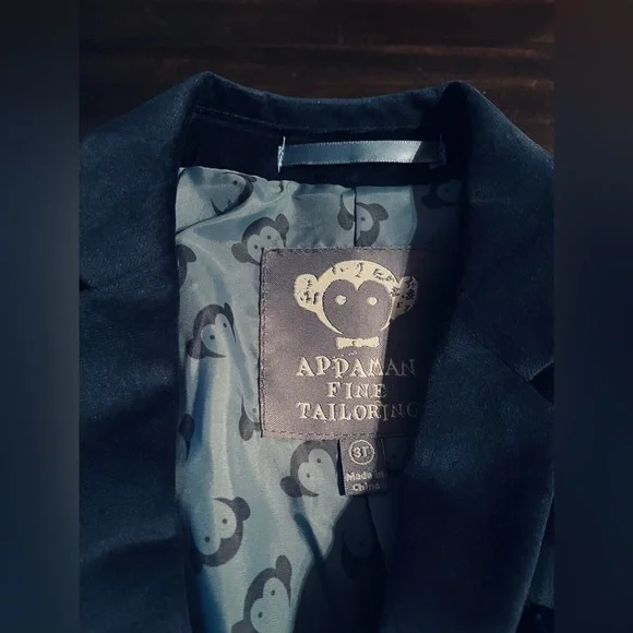 Appaman Elegant Navy Blue Velvet Suit 3T - Picture 13 of 16